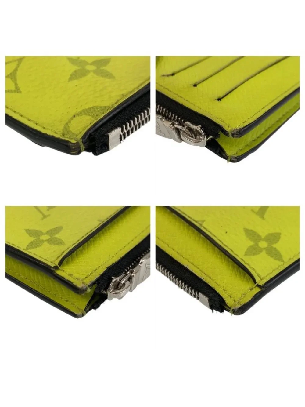 Louis Vuitton Taigarama Coincard Holder Jaune Yellow Coin Case Fragment